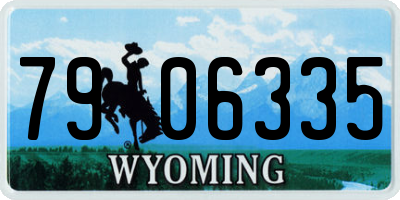 WY license plate 7906335