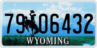WY license plate 7906432