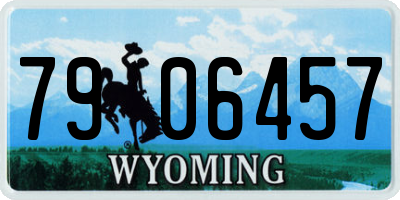 WY license plate 7906457