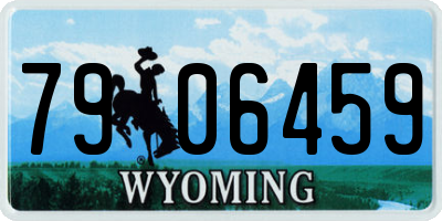 WY license plate 7906459
