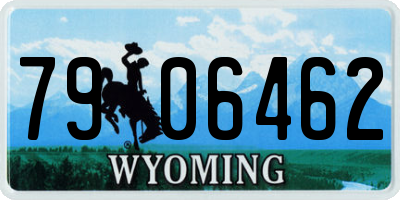 WY license plate 7906462