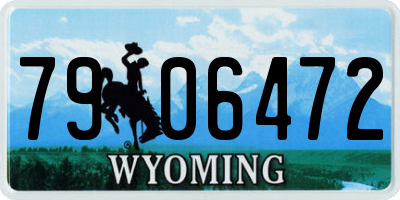 WY license plate 7906472