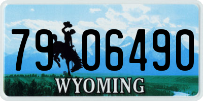 WY license plate 7906490