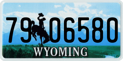 WY license plate 7906580
