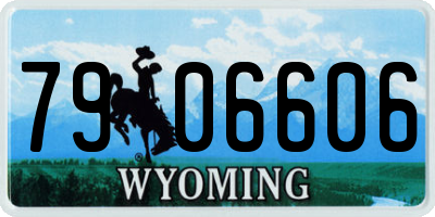 WY license plate 7906606