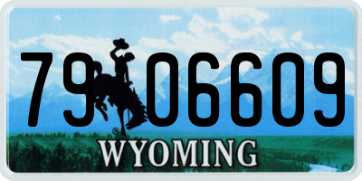 WY license plate 7906609