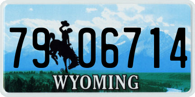 WY license plate 7906714