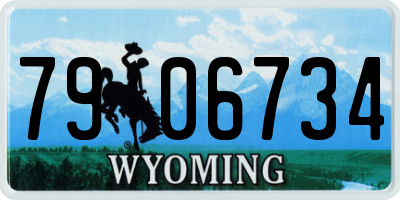 WY license plate 7906734