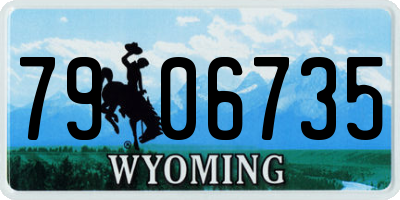 WY license plate 7906735