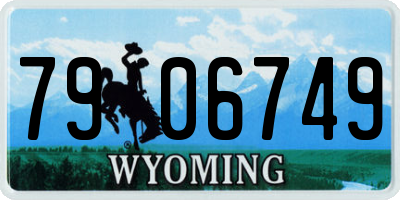 WY license plate 7906749