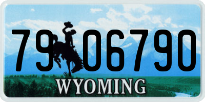 WY license plate 7906790