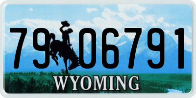 WY license plate 7906791