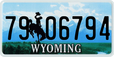 WY license plate 7906794