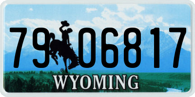 WY license plate 7906817