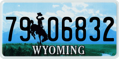 WY license plate 7906832