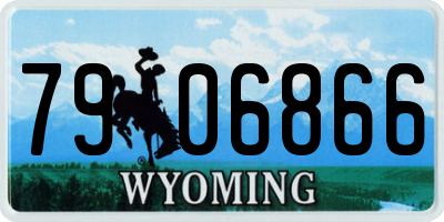 WY license plate 7906866