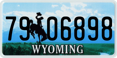 WY license plate 7906898