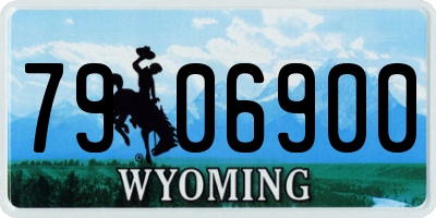 WY license plate 7906900