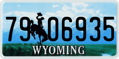 WY license plate 7906935