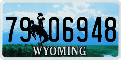 WY license plate 7906948
