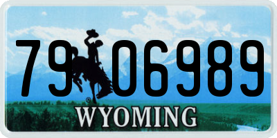 WY license plate 7906989