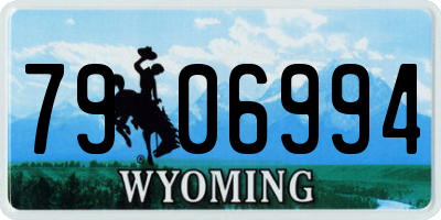 WY license plate 7906994