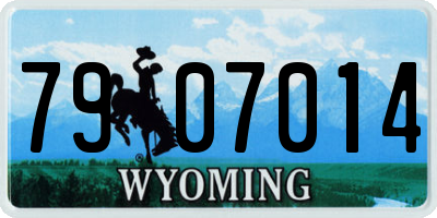WY license plate 7907014