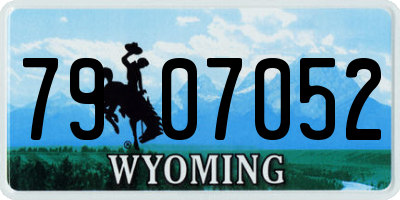 WY license plate 7907052