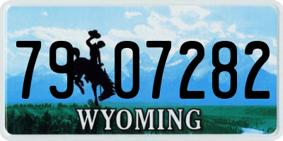 WY license plate 7907282
