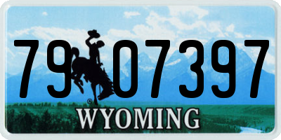 WY license plate 7907397