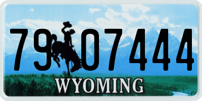 WY license plate 7907444