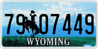 WY license plate 7907449