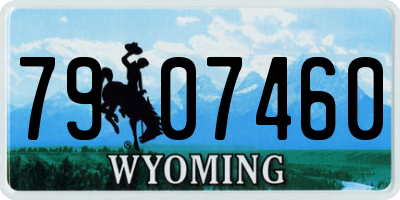 WY license plate 7907460