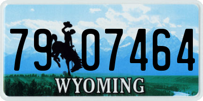 WY license plate 7907464