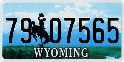 WY license plate 7907565