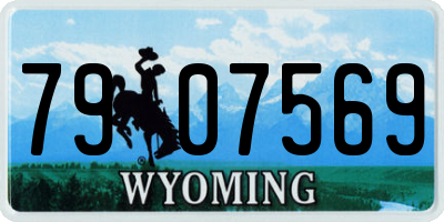 WY license plate 7907569