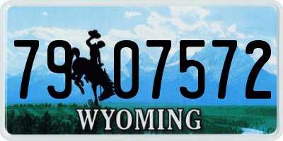 WY license plate 7907572