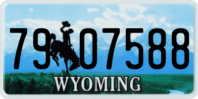 WY license plate 7907588