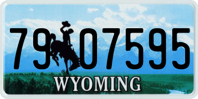 WY license plate 7907595