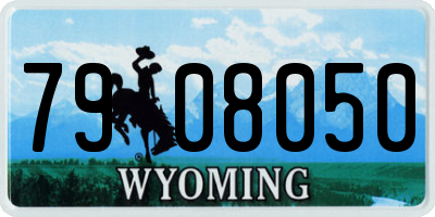WY license plate 7908050