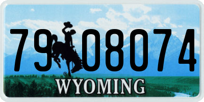 WY license plate 7908074