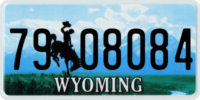 WY license plate 7908084