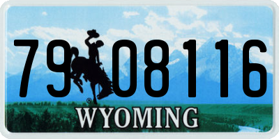 WY license plate 7908116