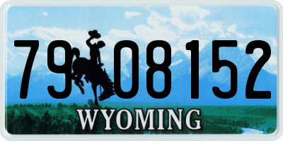 WY license plate 7908152