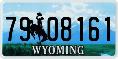 WY license plate 7908161