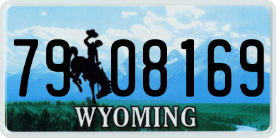 WY license plate 7908169