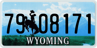 WY license plate 7908171
