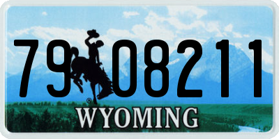WY license plate 7908211