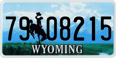 WY license plate 7908215
