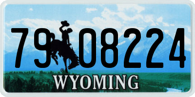 WY license plate 7908224